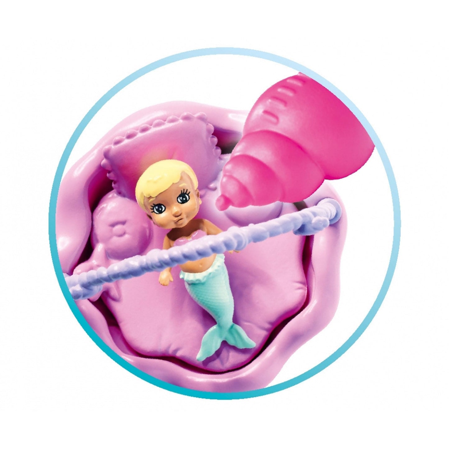 Simba Steffi Love Mermaid Family Doll Set – Pregnant Mermaid, Kevin as Merman, Baby Bed, 29 cm