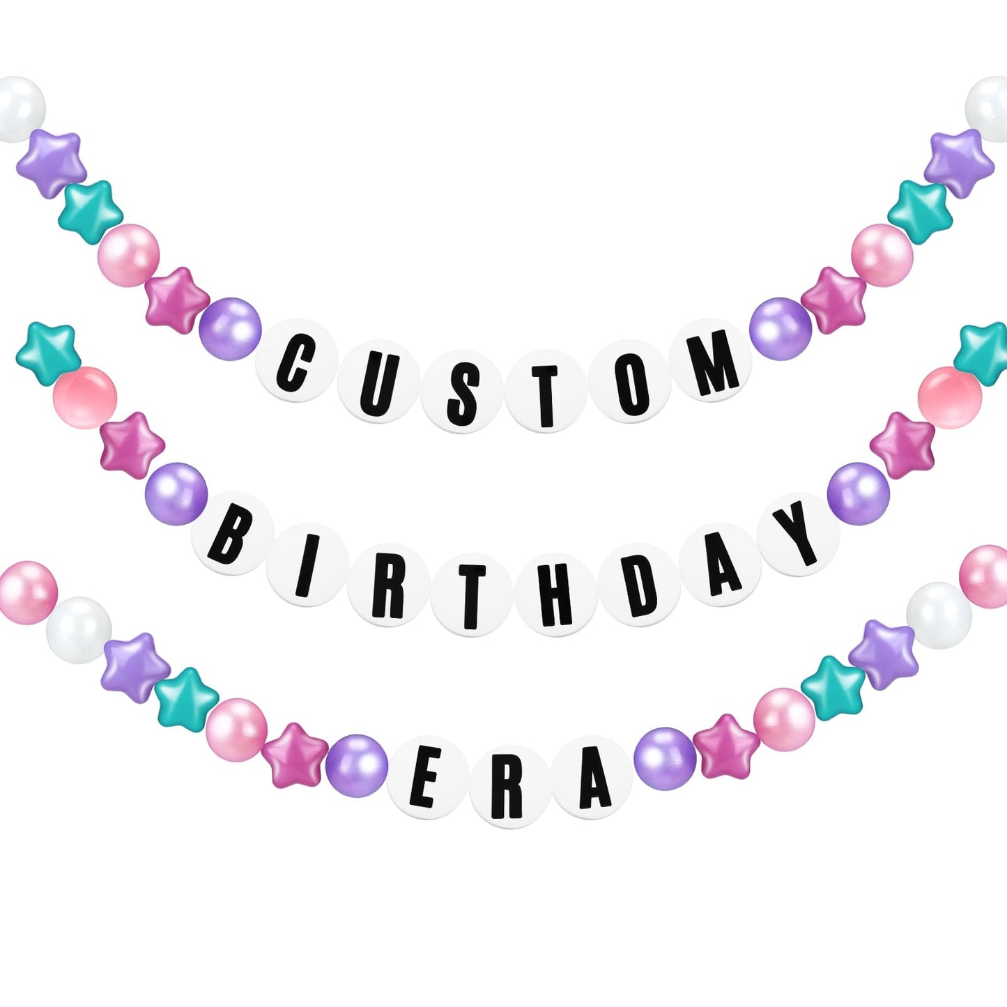 Simgoing 103 Pcs Giant Friendship Bracelet Garland Kit | Customizable Party Banner Decor