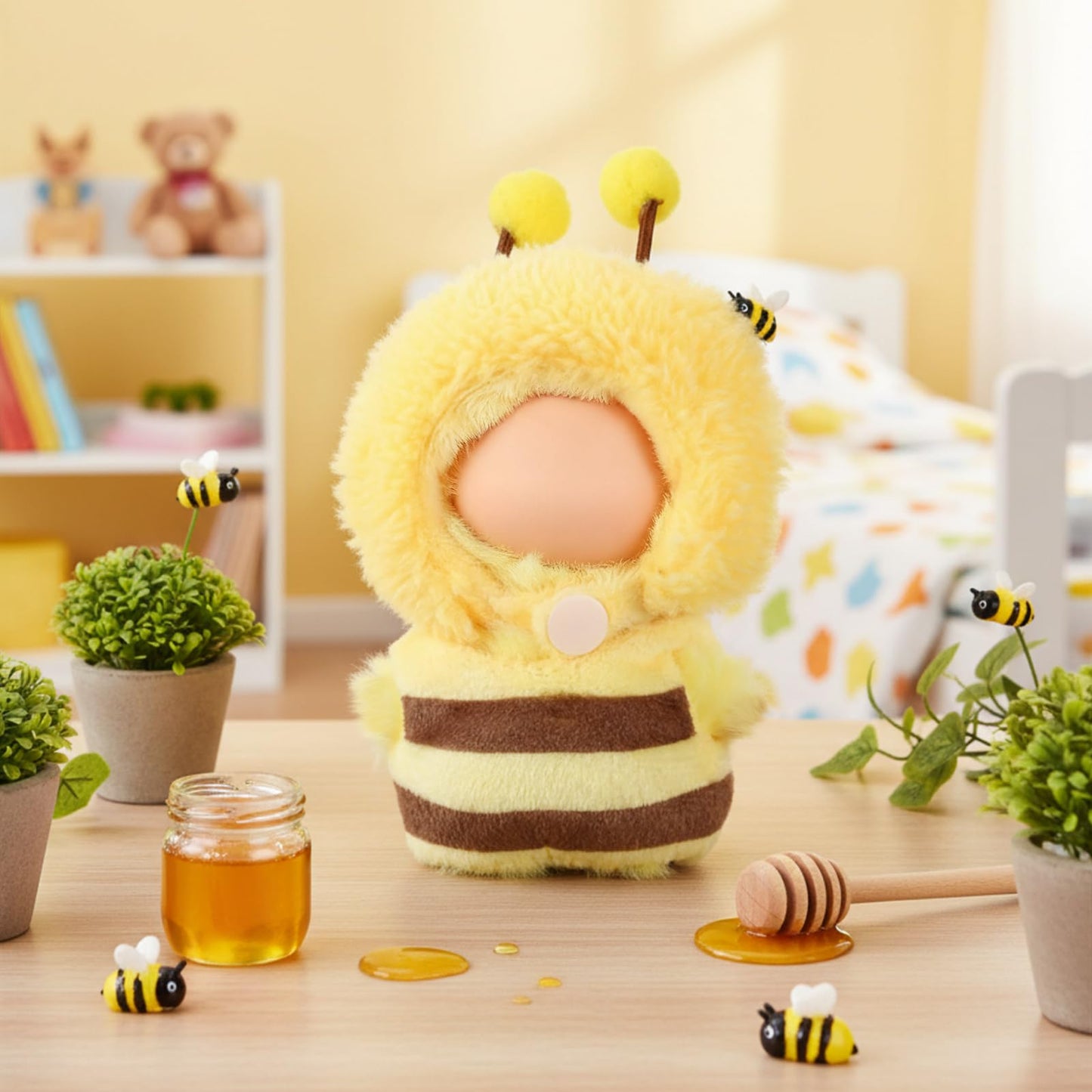 Simgoing 10cm Bee Doll Clothes – Plush Costume for 3.9 Inch Dolls | Cute Kawaii Outfit