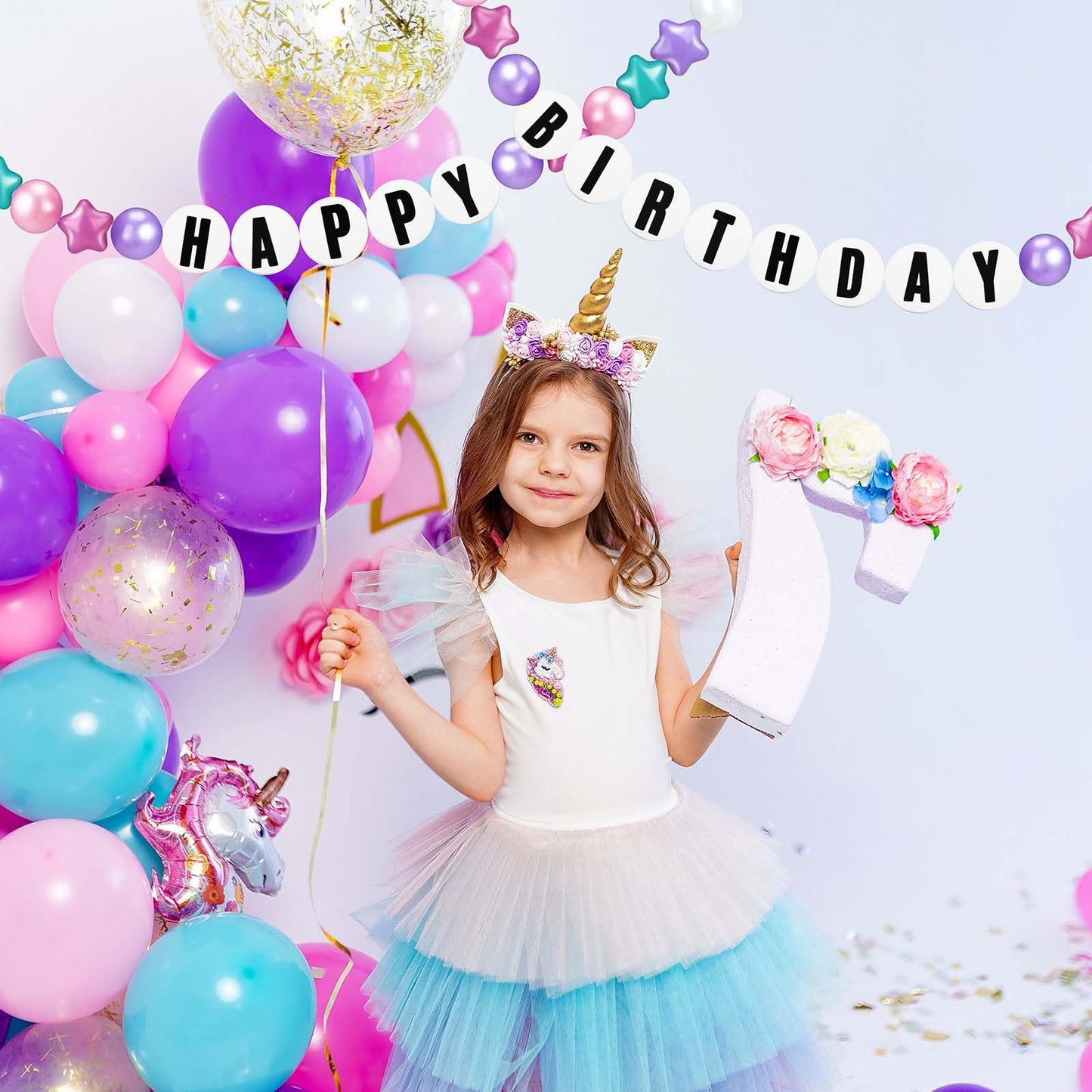 Simgoing 103 Pcs Giant Friendship Bracelet Garland Kit | Customizable Party Banner Decor