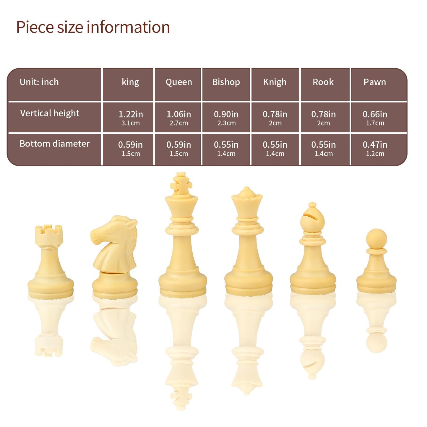 SIMPLEWIN Magnetic Travel Chess Set – 5.11-In Folding Board with Storage, Walnut-Style