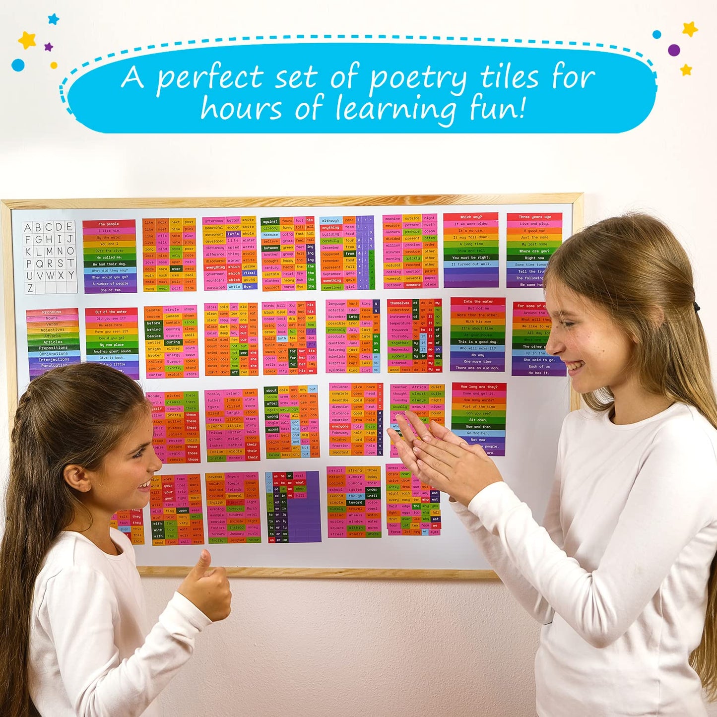 Simply Magic 1047 PCS Poetry Magnets for Kids – Magnetic Sight Words & Fridge Sentences