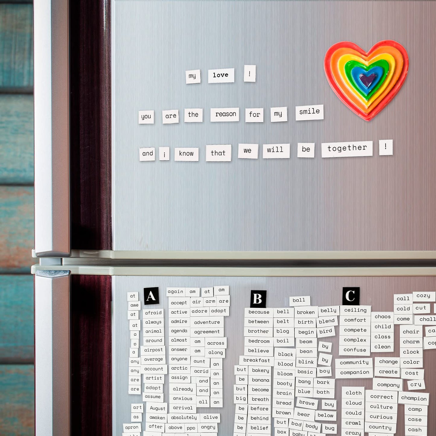 Simply Magic 1138-Piece Poetry Magnets Kit for Fridge | Creative Word Magnets