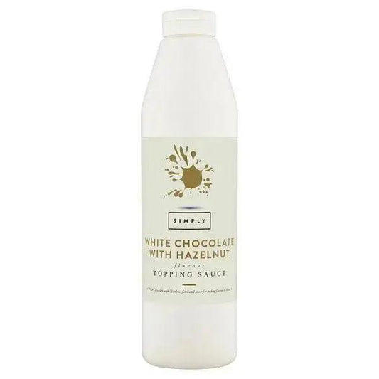 Simply White Chocolate with Hazelnut Flavour Topping Sauce 1kg