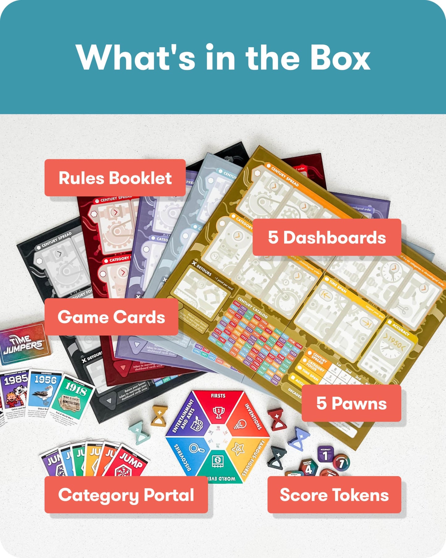 SimplyFun Time Jumpers - Educational History & Geography Game for Ages 8+ (2-5 Players)