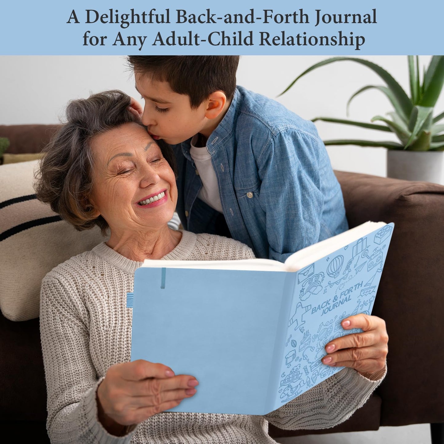 SIMSIMY Just Between You and Me Kid Journal – Interactive Parent-Child Prompts (7x10, Light Blue)