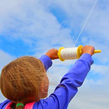 Simxkai Kite Spool 2 Pack – 600 ft Twisted Line, Reel Winder & Grip Handles