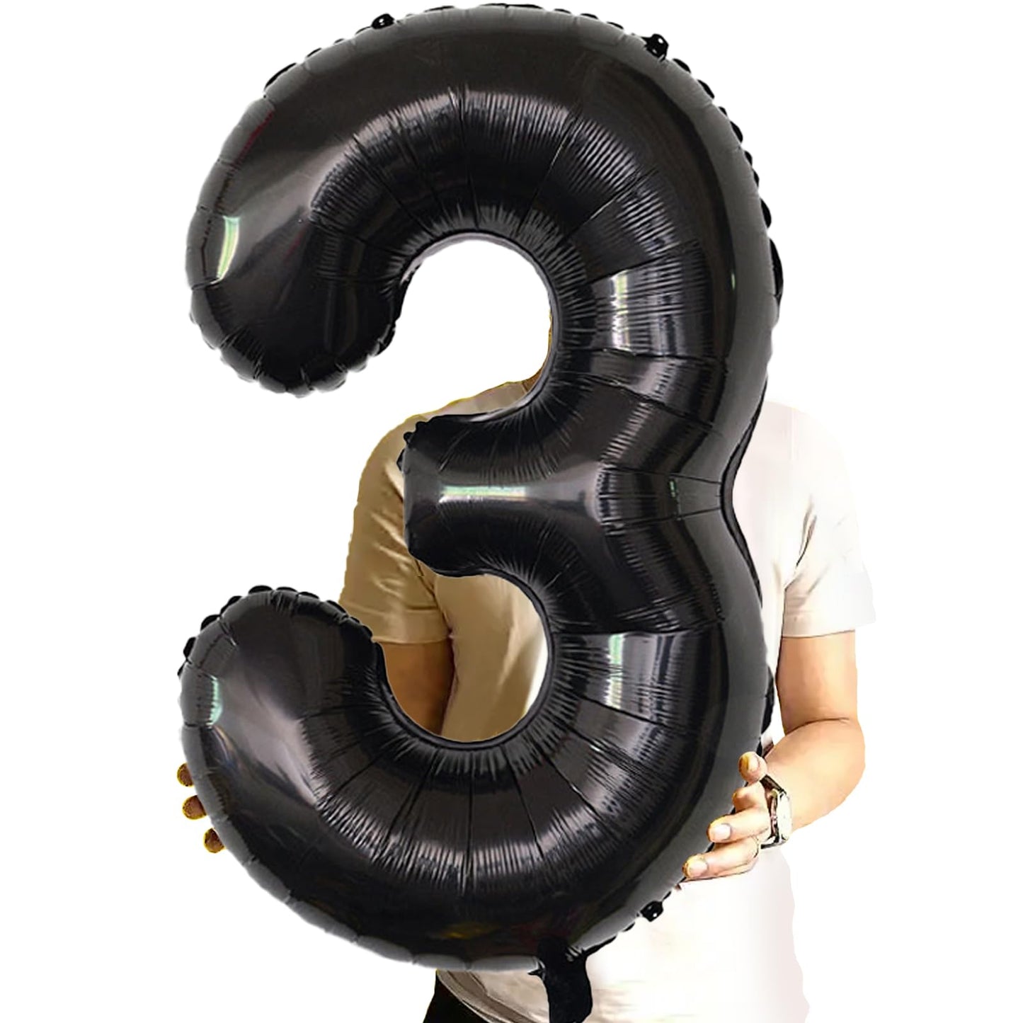 SINBEE 40-Inch Black 3-Number Balloon for Birthdays & Events