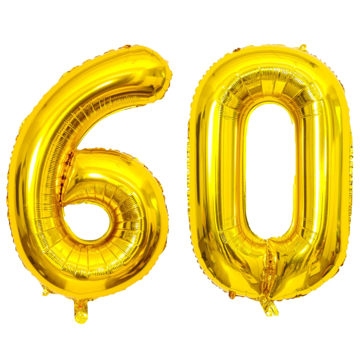 SINBEE Gold 40inch Number Balloon (0 & 6) – Reusable Mylar Foil Party Decor for 60th Birthday & Anniversary