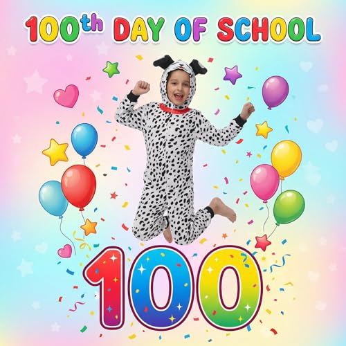 Sincere Party Dalmatians Kids Onesie Costume – Fleece Dalmatian Hoodie Jumpsuit (2XL/12-14)
