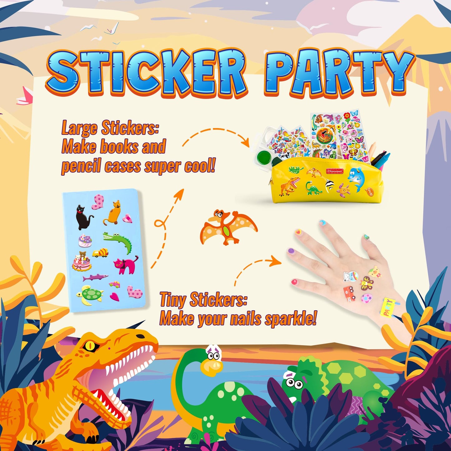 Sinceroduct 3200+ 3D Puffy Stickers – 64 Sheets for Classrooms
