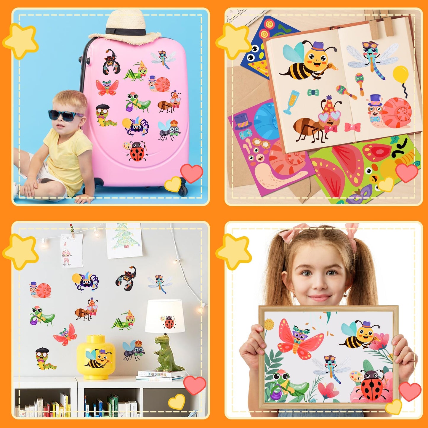 Sinceroduct Make Your Own Stickers for Kids — 60 Animal Face Sheets