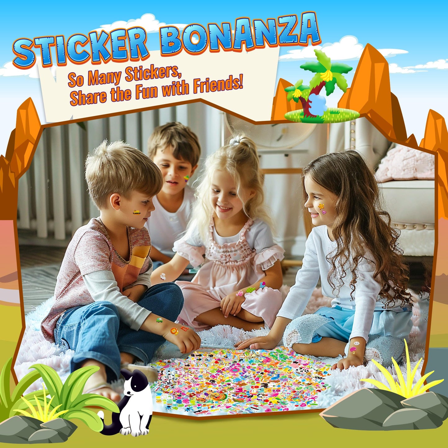 Sinceroduct 3200+ 3D Puffy Stickers – 64 Sheets for Classrooms