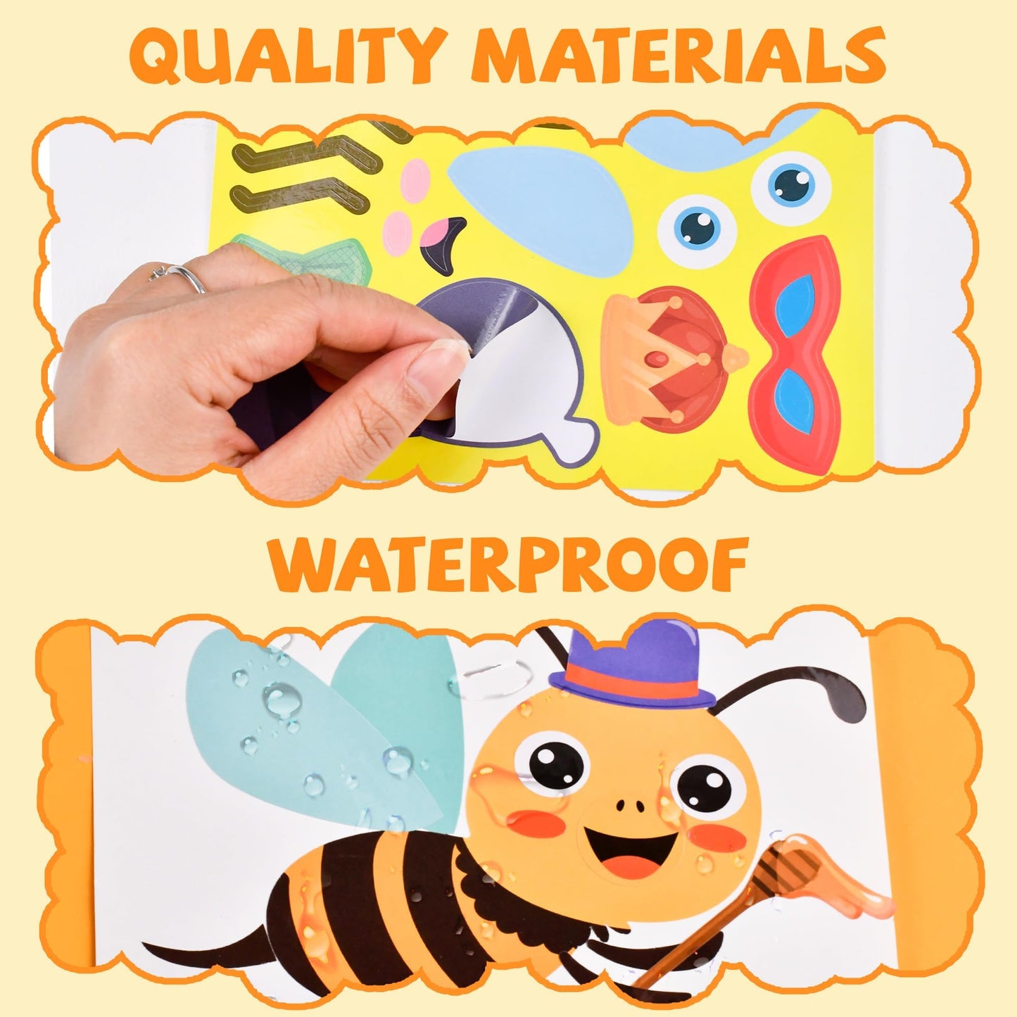 Sinceroduct Make Your Own Stickers for Kids — 60 Animal Face Sheets