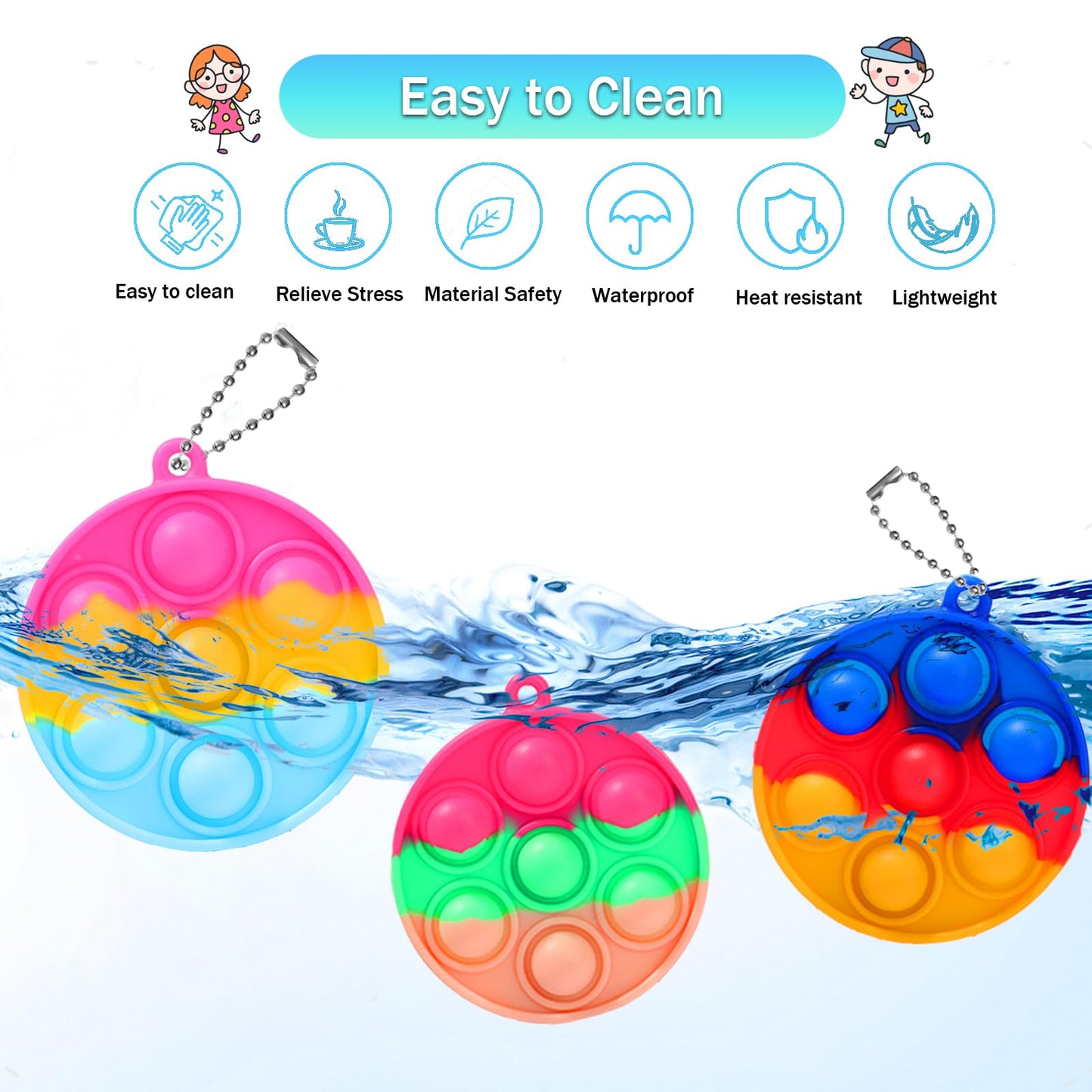 SINFOX 57-Piece Kids Fidget Toys – Party Favors, Prizes & Bulk Classroom Toys