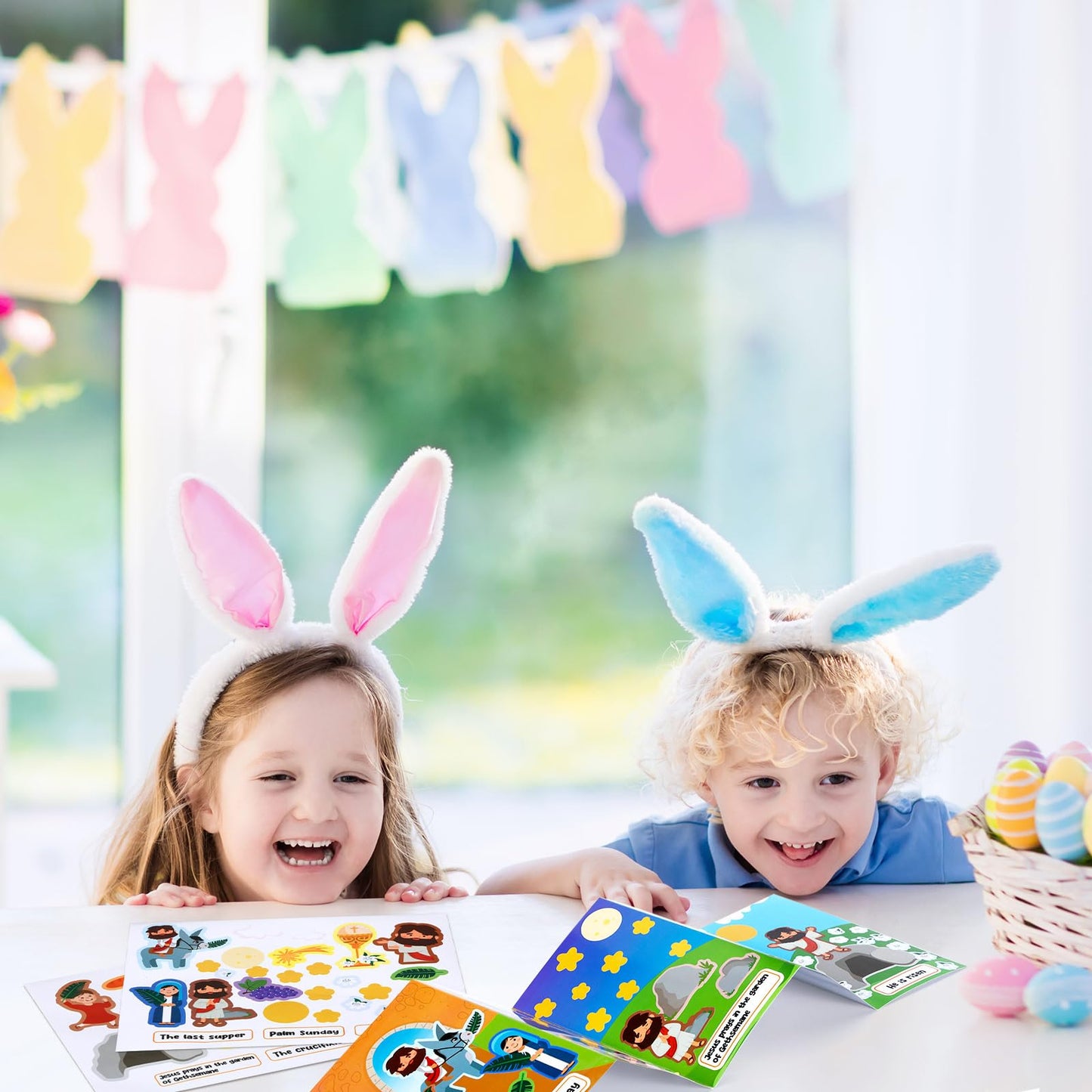Sinload 24 Sets Holy Week Easter Sticker Kit – Resurrection Scenes for DIY Crafts & Classroom Decor