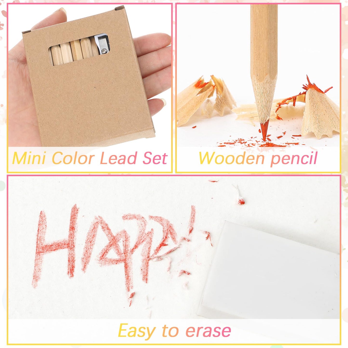 Sinload 150-Set Mini Colored Pencils Bulk — 12-Color Sets with Sharpener & Eraser