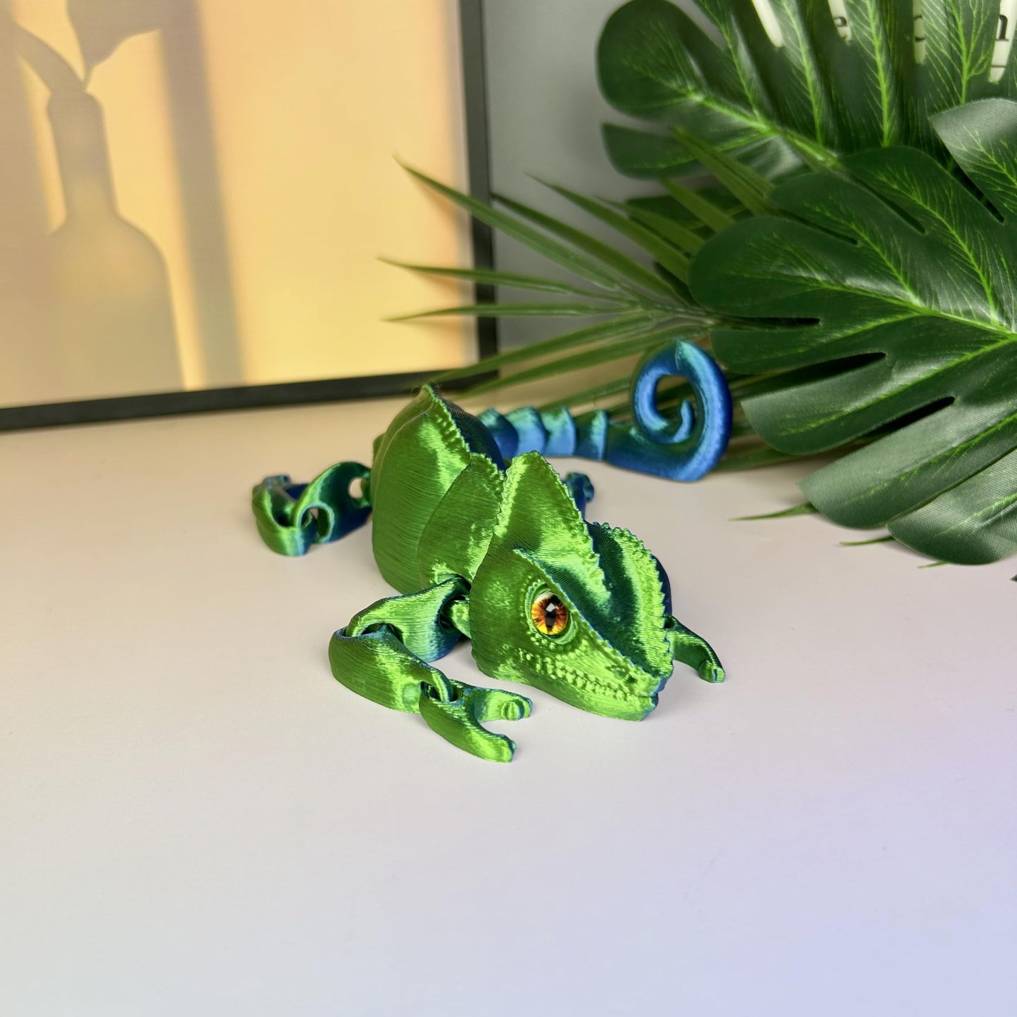 SIPWATE 3D Printed Articulated Chameleon Toy – Flexible Joints & Desk Decor