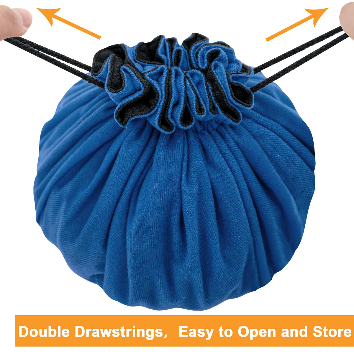 SIQUK Large Dice Bag with Pockets – Holds 300+ Dice, 9 Compartments, Dark Blue