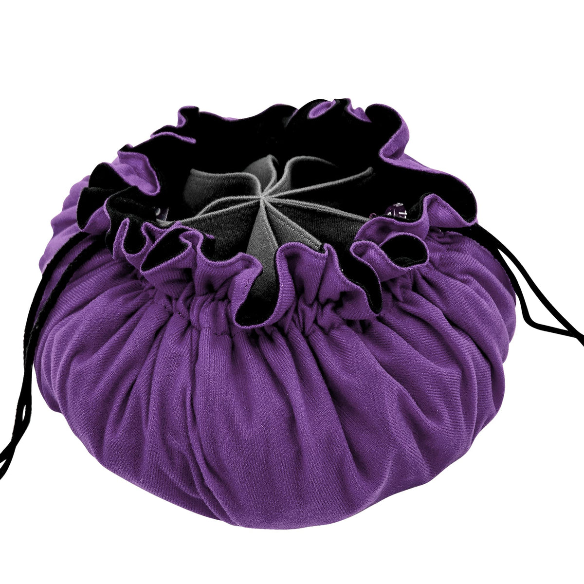 SIQUK Large Dice Bag with Pockets – Holds 300+ Dice, 9 Compartments, Dark Violet