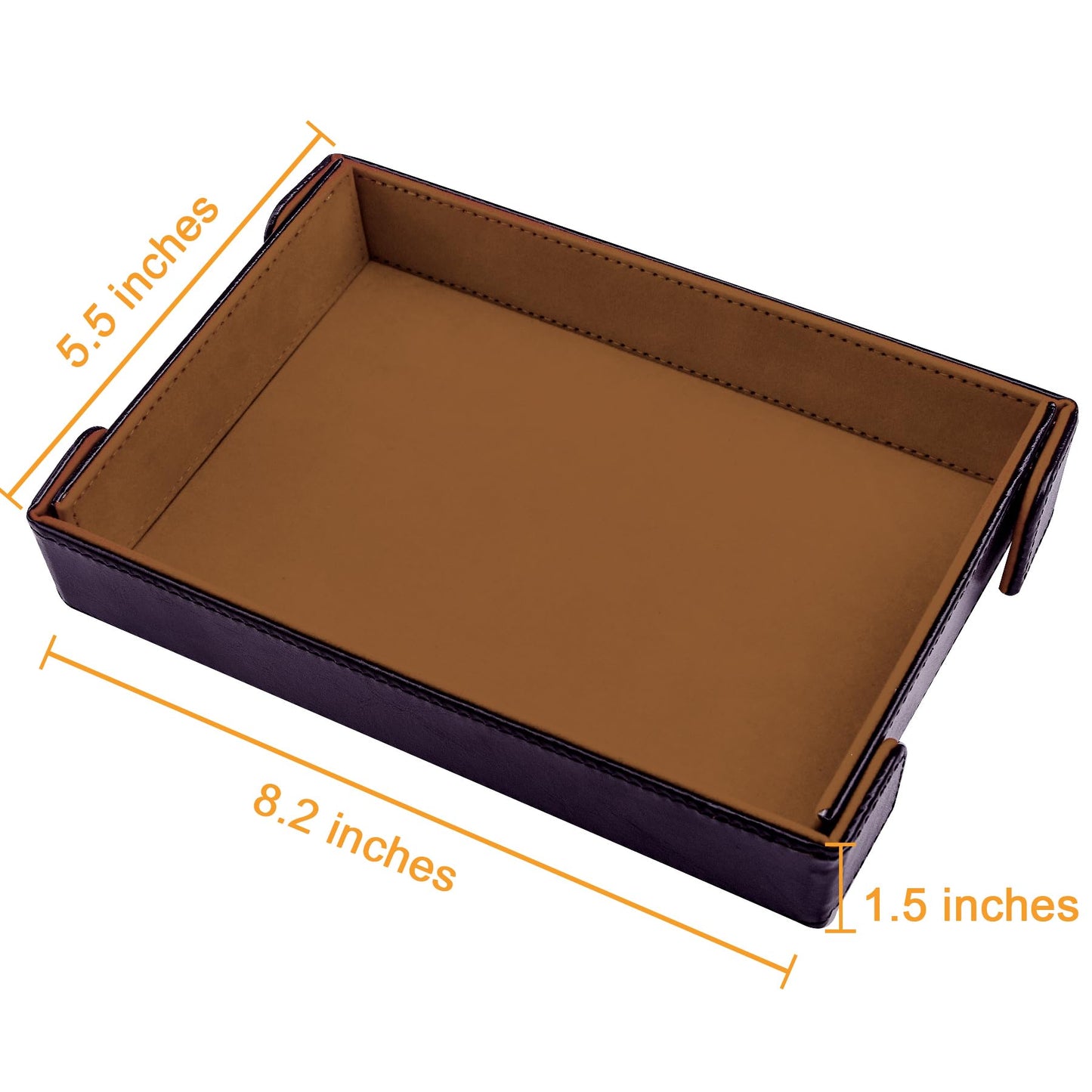 SIQUK Magnetic Folding Dice Tray – Portable PU Leather Dice Rolling Mat (Camel)