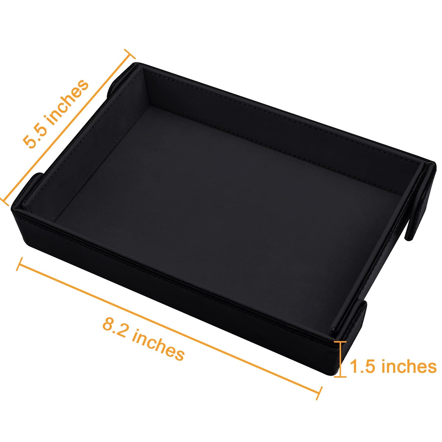 SIQUK Magnetic Folding Dice Tray - PU Leather, Black - Foldable Dice Rolling Mat for D&D RPG