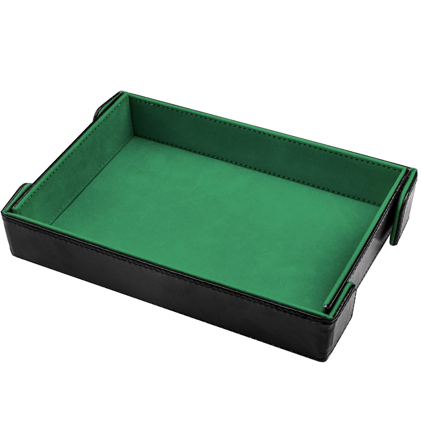 SIQUK Magnetic Folding Dice Tray – Portable PU Leather Rectangle Rolling Mat for D&D RPG