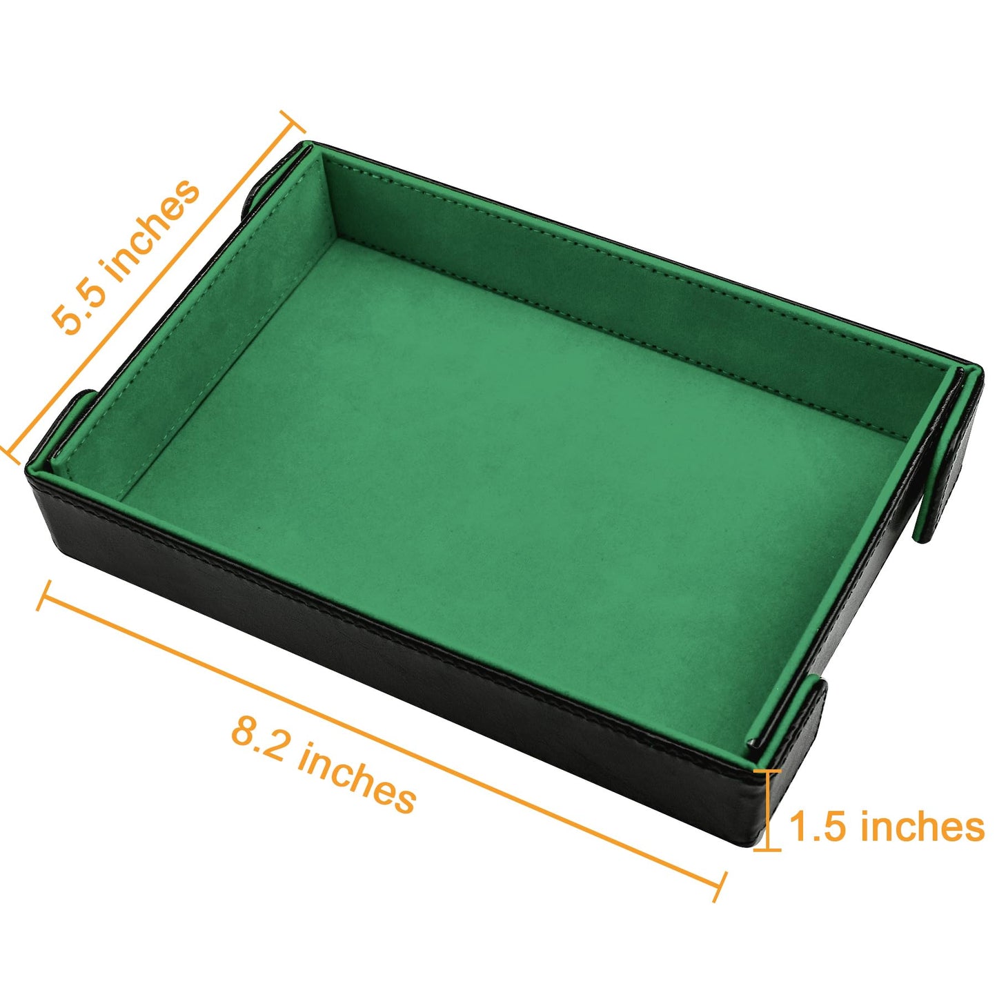 SIQUK Magnetic Folding Dice Tray – Portable PU Leather Rectangle Rolling Mat for D&D RPG