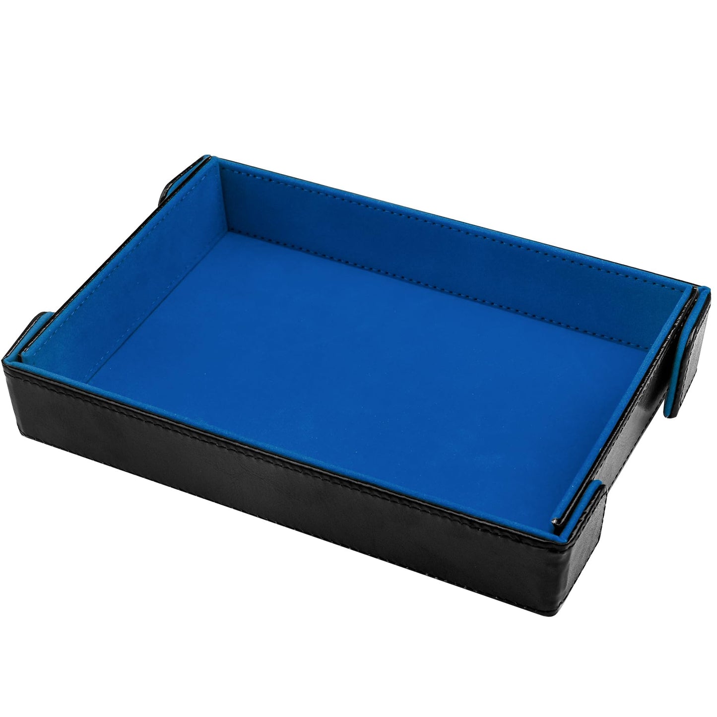 SIQUK Magnetic Folding Dice Tray – Royal Blue PU Leather, Portable & Collapsible