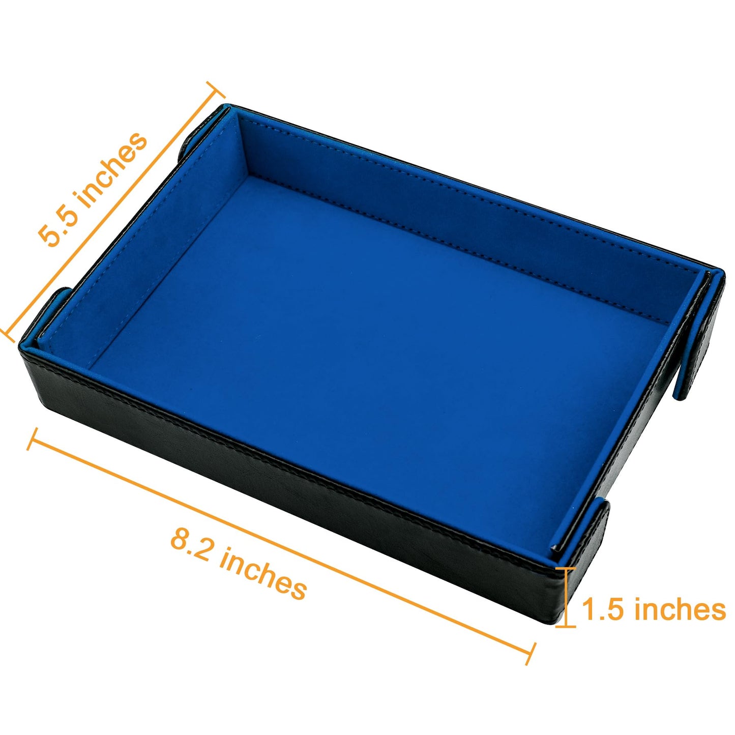 SIQUK Magnetic Folding Dice Tray – Royal Blue PU Leather, Portable & Collapsible