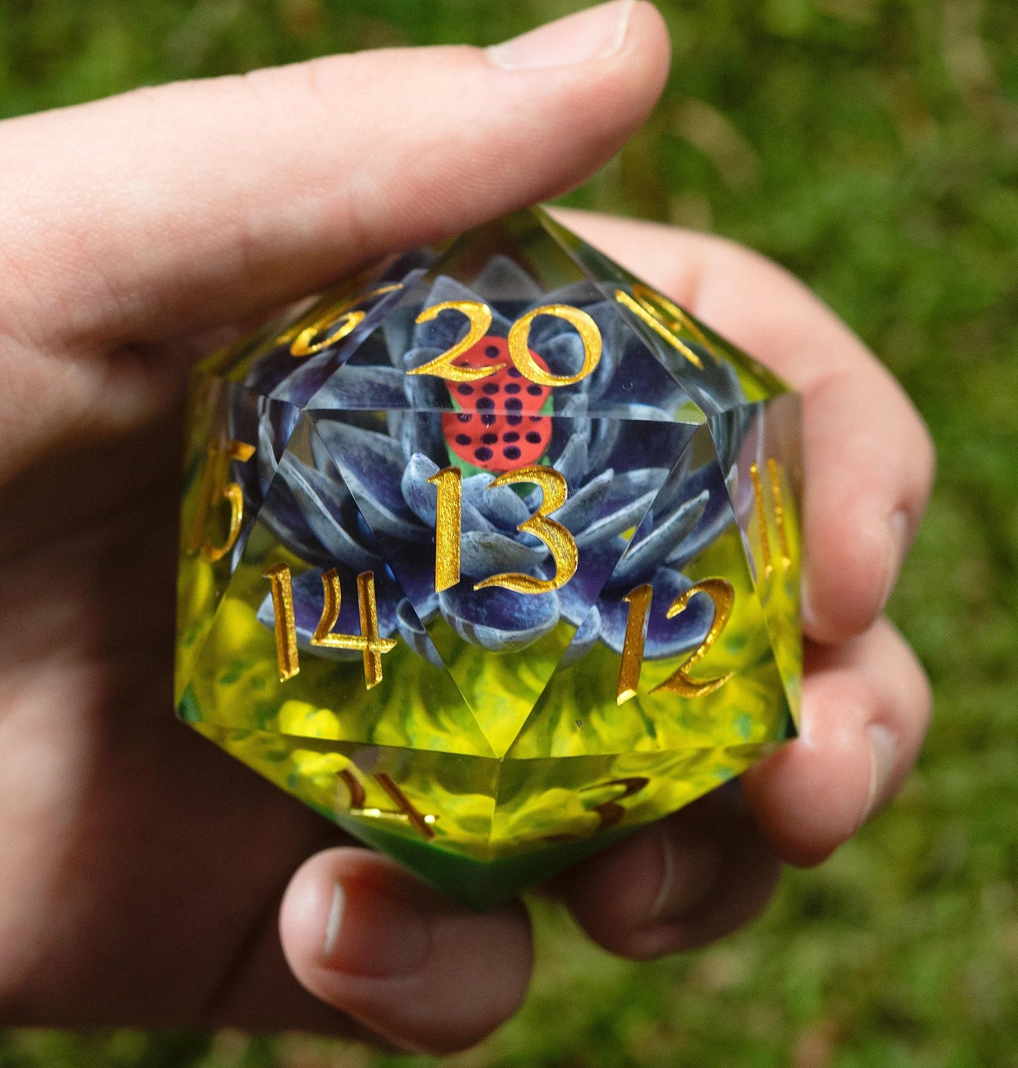 Sirius Dice: Black Lotus Spindown D20 54mm – MTG Collectible Die