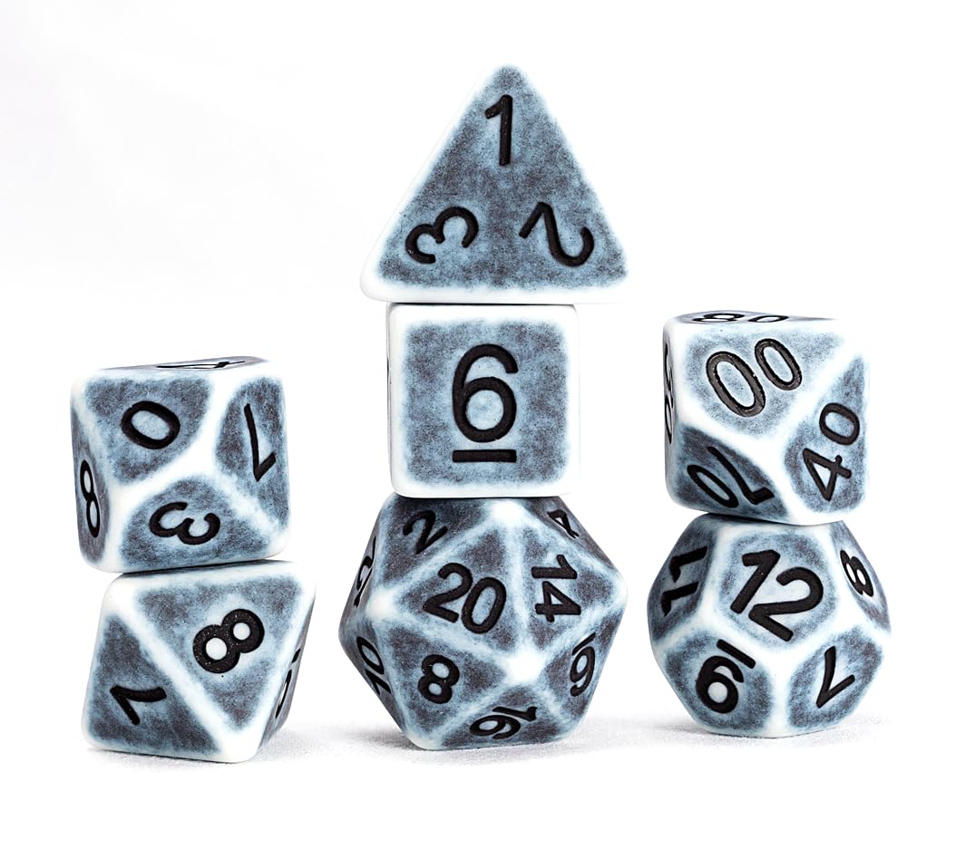 Sirius Dice Acererak's Treasure Packs: Gold Edition | 7-Piece Dice Set, Ability Coin, Embroidered D&D Bag