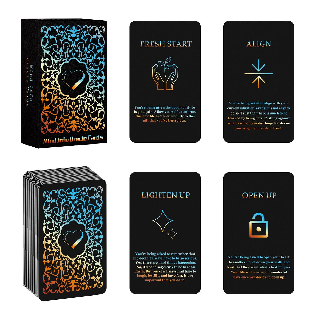 sishui Mind Info Oracle Cards Deck – 48-Card Beginner Guide for Life & Career