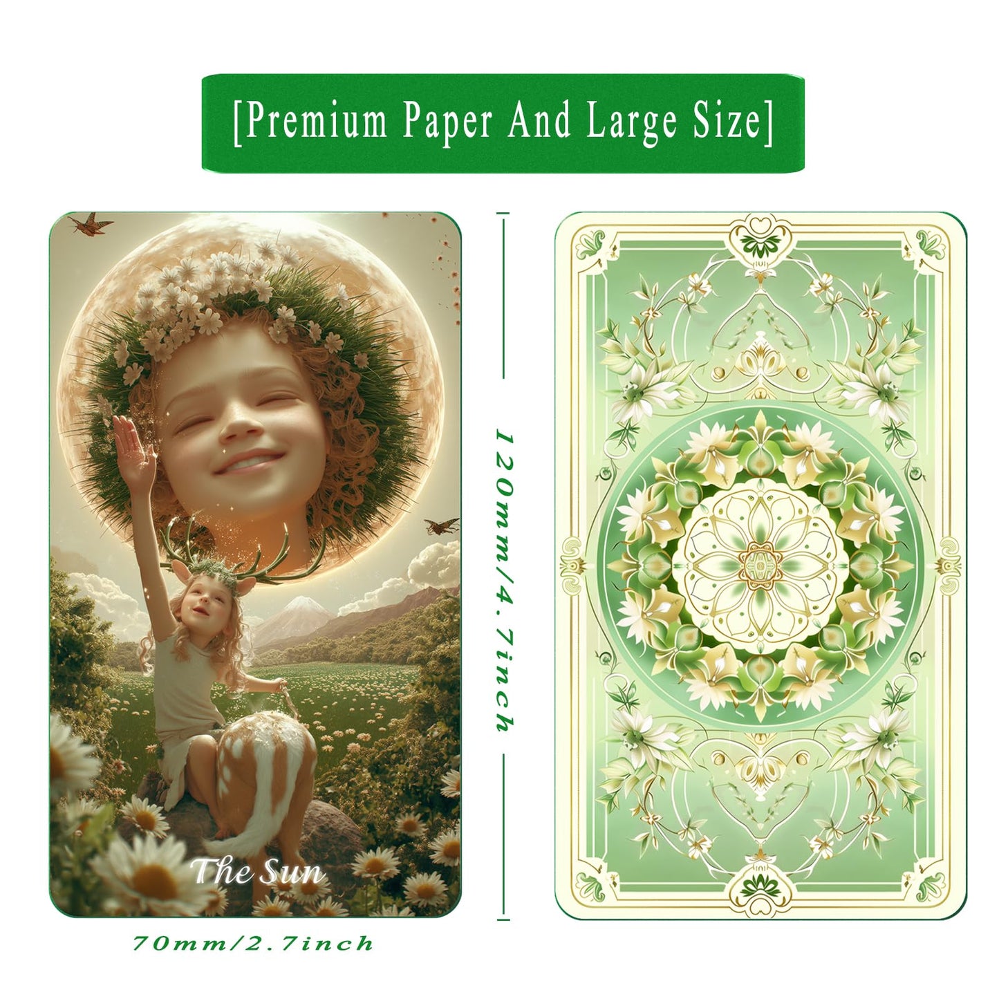 sishui Spring Sprout Tarot Deck for Beginners | 80 Cards, Guidebook, Gilded Edges