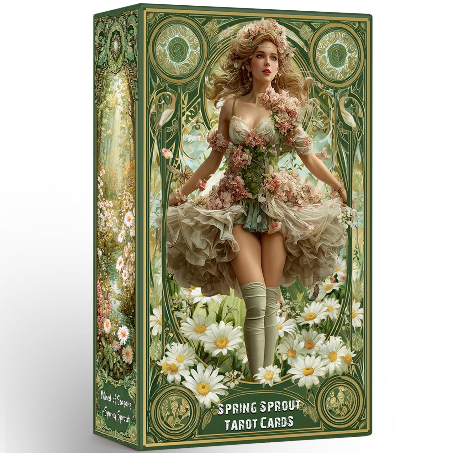sishui Spring Sprout Tarot Deck for Beginners | 80 Cards, Guidebook, Gilded Edges