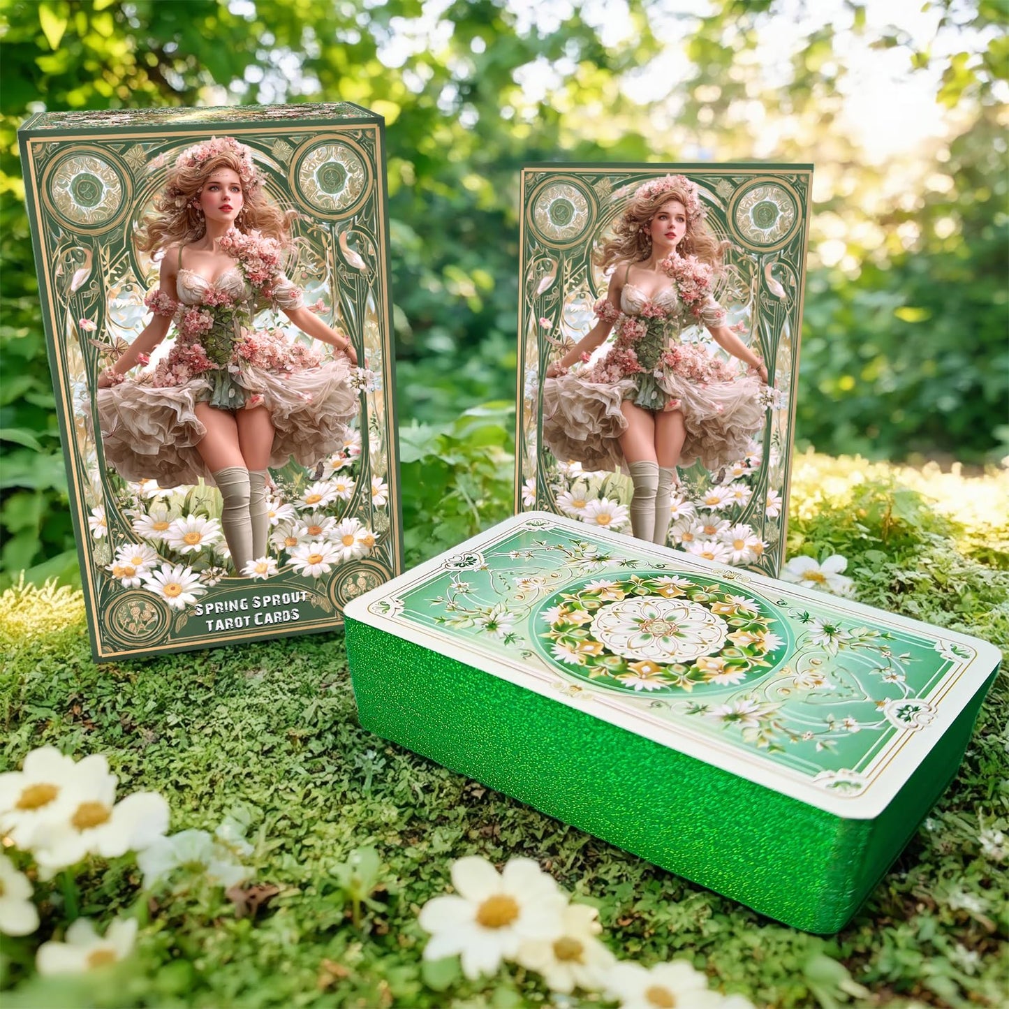 sishui Spring Sprout Tarot Deck for Beginners | 80 Cards, Guidebook, Gilded Edges