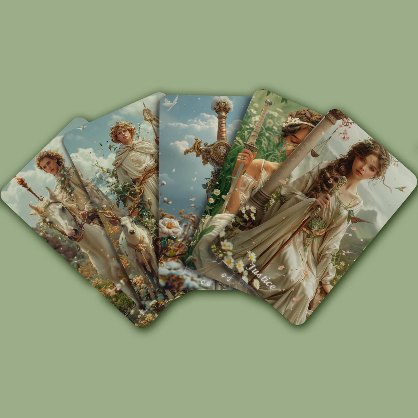 sishui Spring Sprout Tarot Deck for Beginners | 80 Cards, Guidebook, Gilded Edges