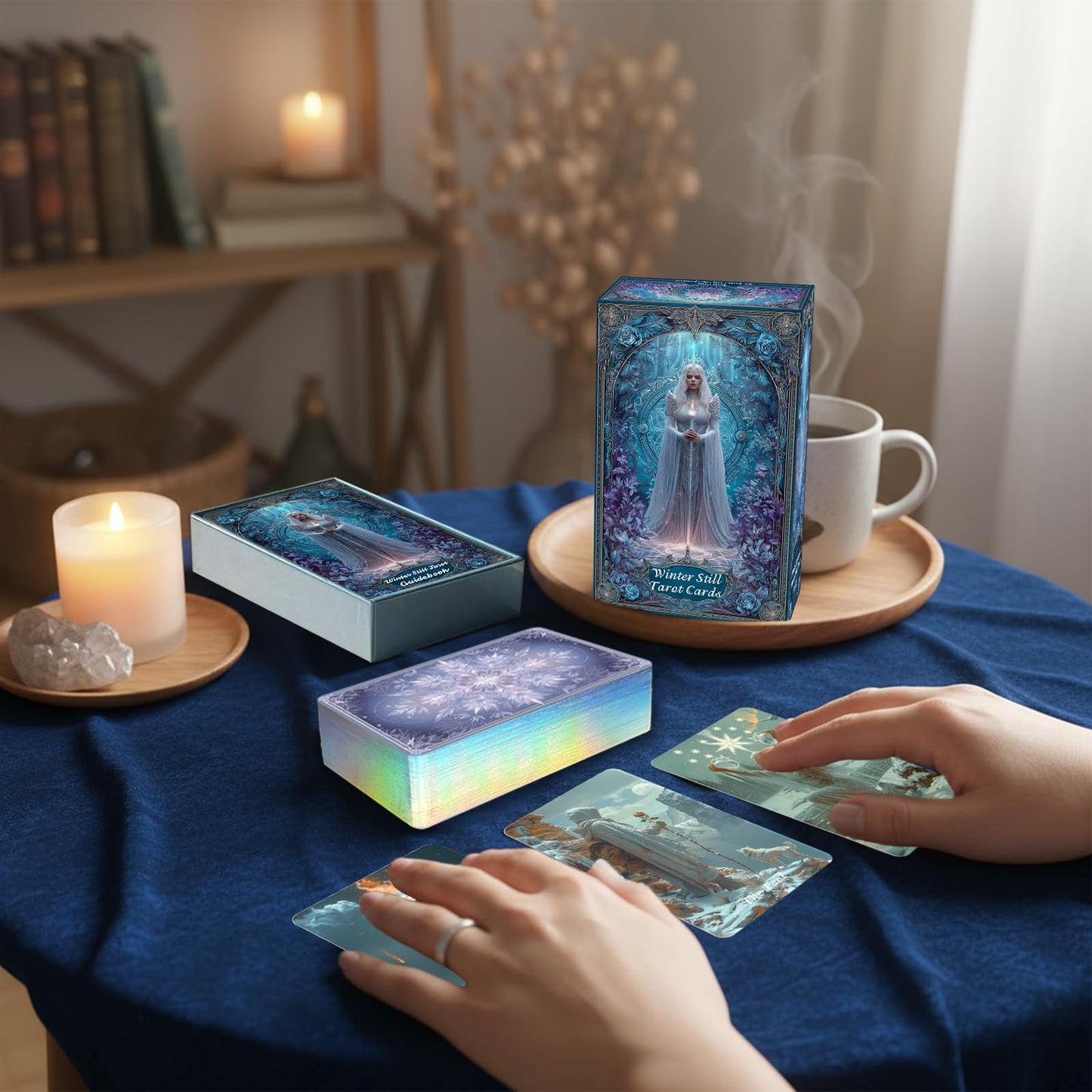 sishui Winter Still Tarot Deck – 80 Cards, Guidebook, 400 GSM, Gilded Edges