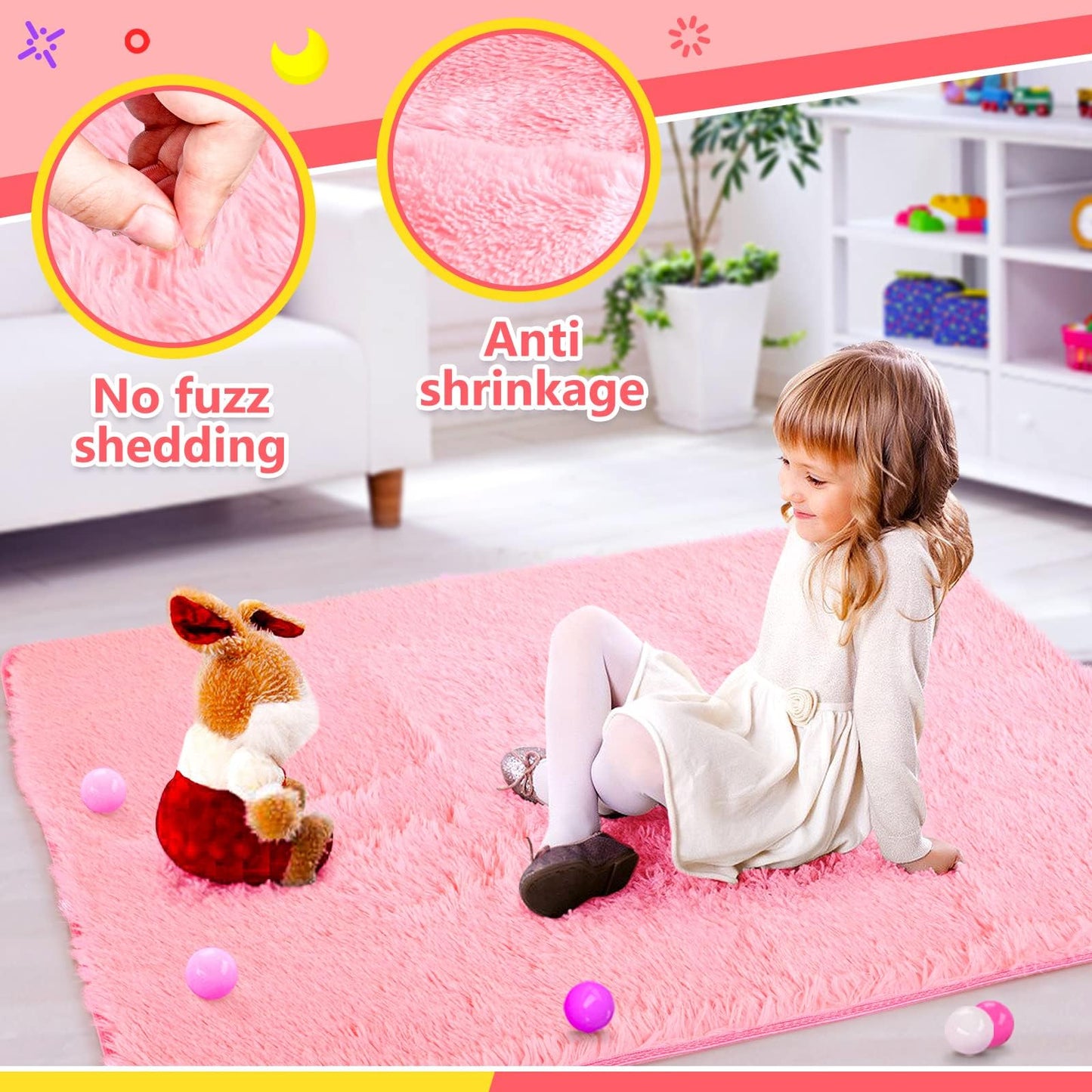 SISTICKER Kids Play Tent – Large Pink Princess Castle for Indoor & Outdoor Play