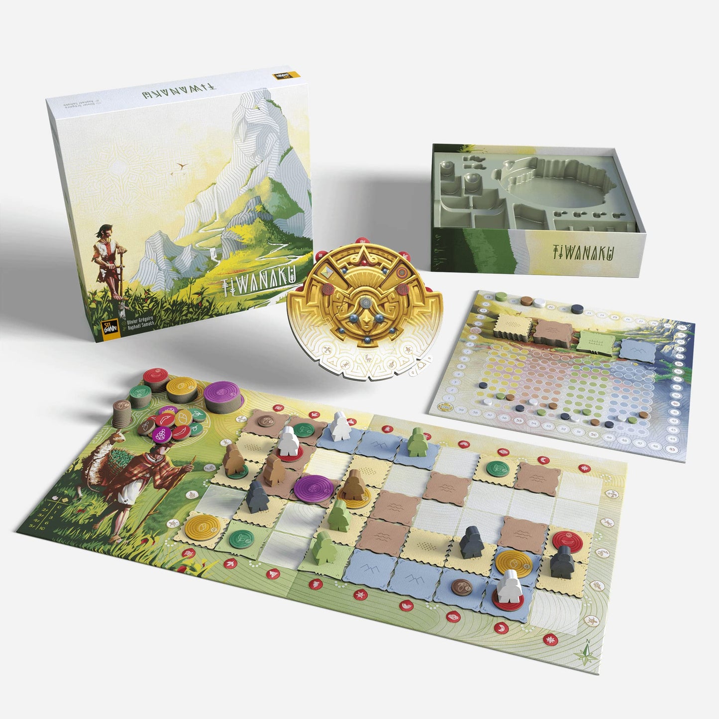 Sit Down! Tiwanaku – Strategy Board Game of Deduction & Exploration (1–4 Players, 60–90 Min)