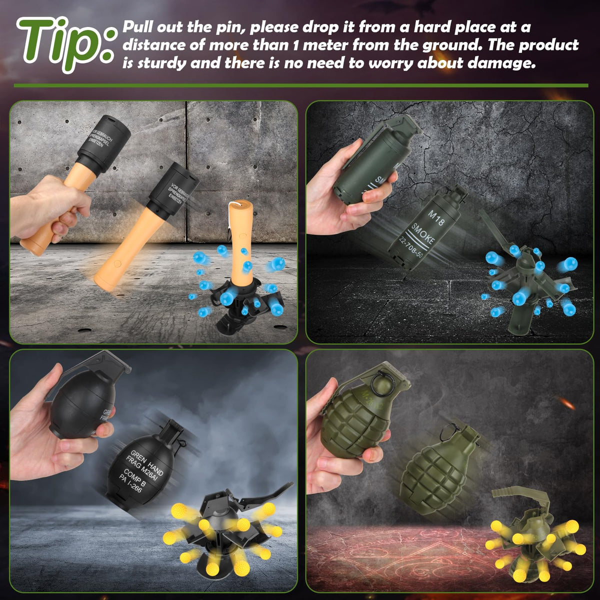 SitertCF Tactical Toy-Grenade 2-Pack for CS Battle Games
