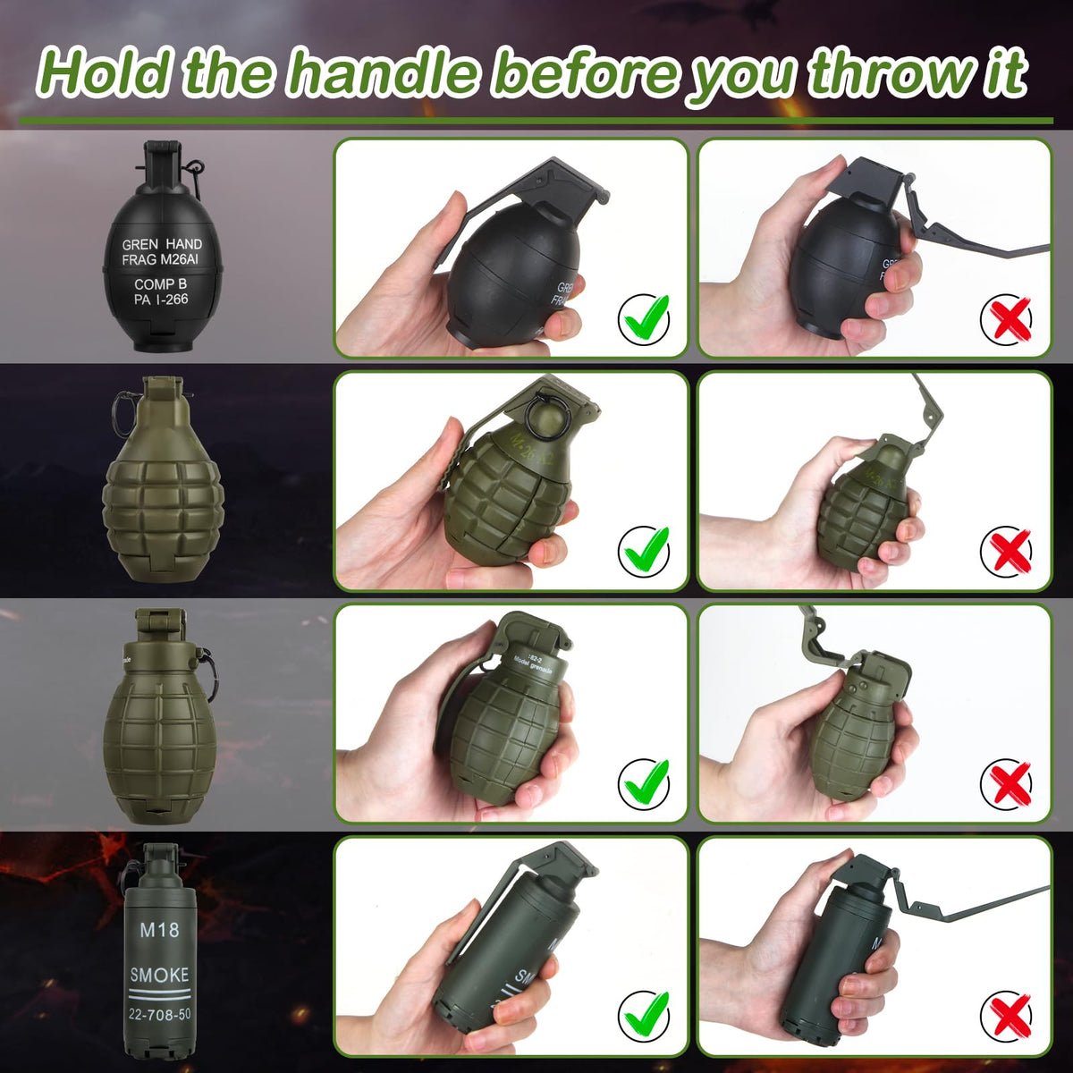 SitertCF Tactical Toy-Grenade 2-Pack for CS Battle Games