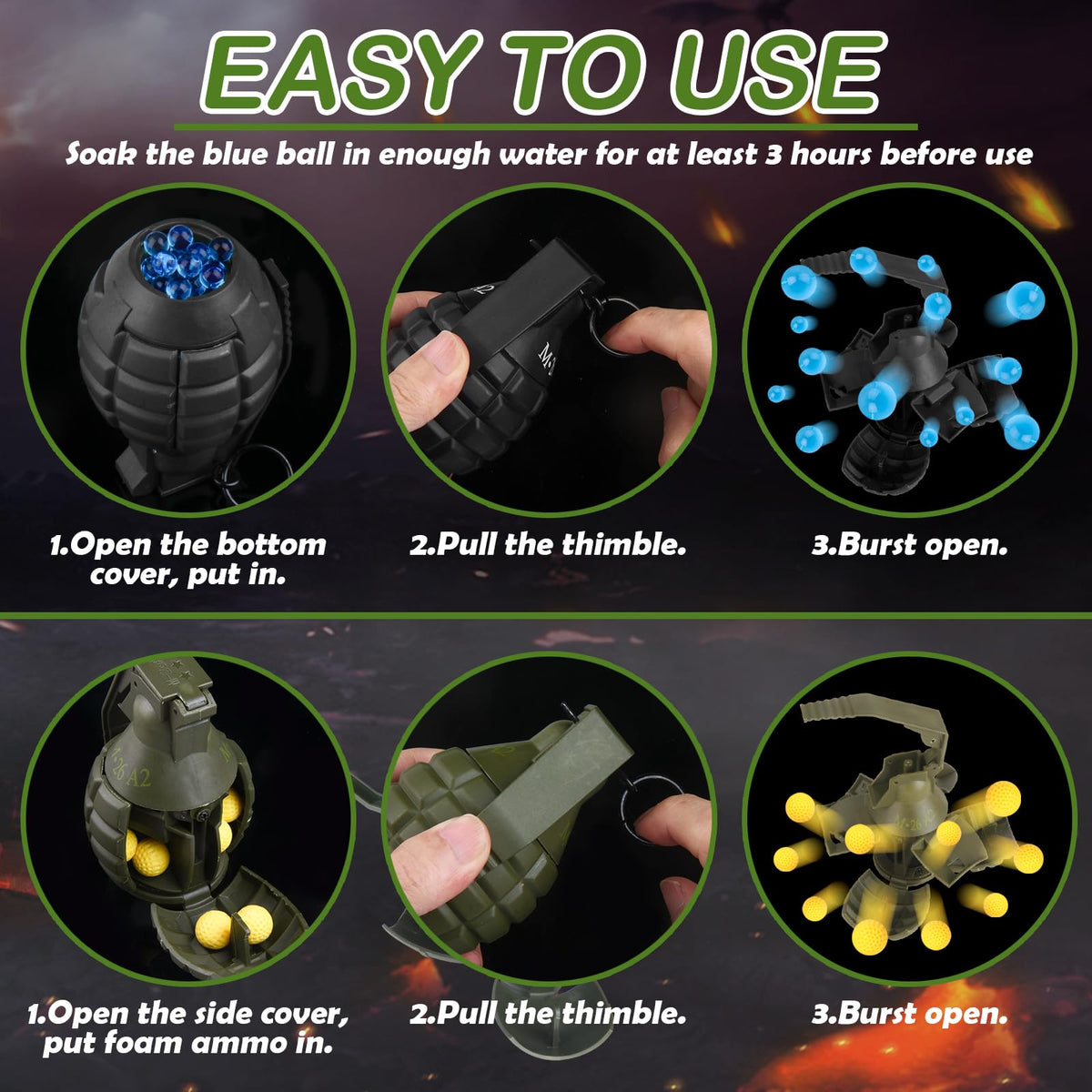 SitertCF Tactical Toy-Grenade 2-Pack for CS Battle Games