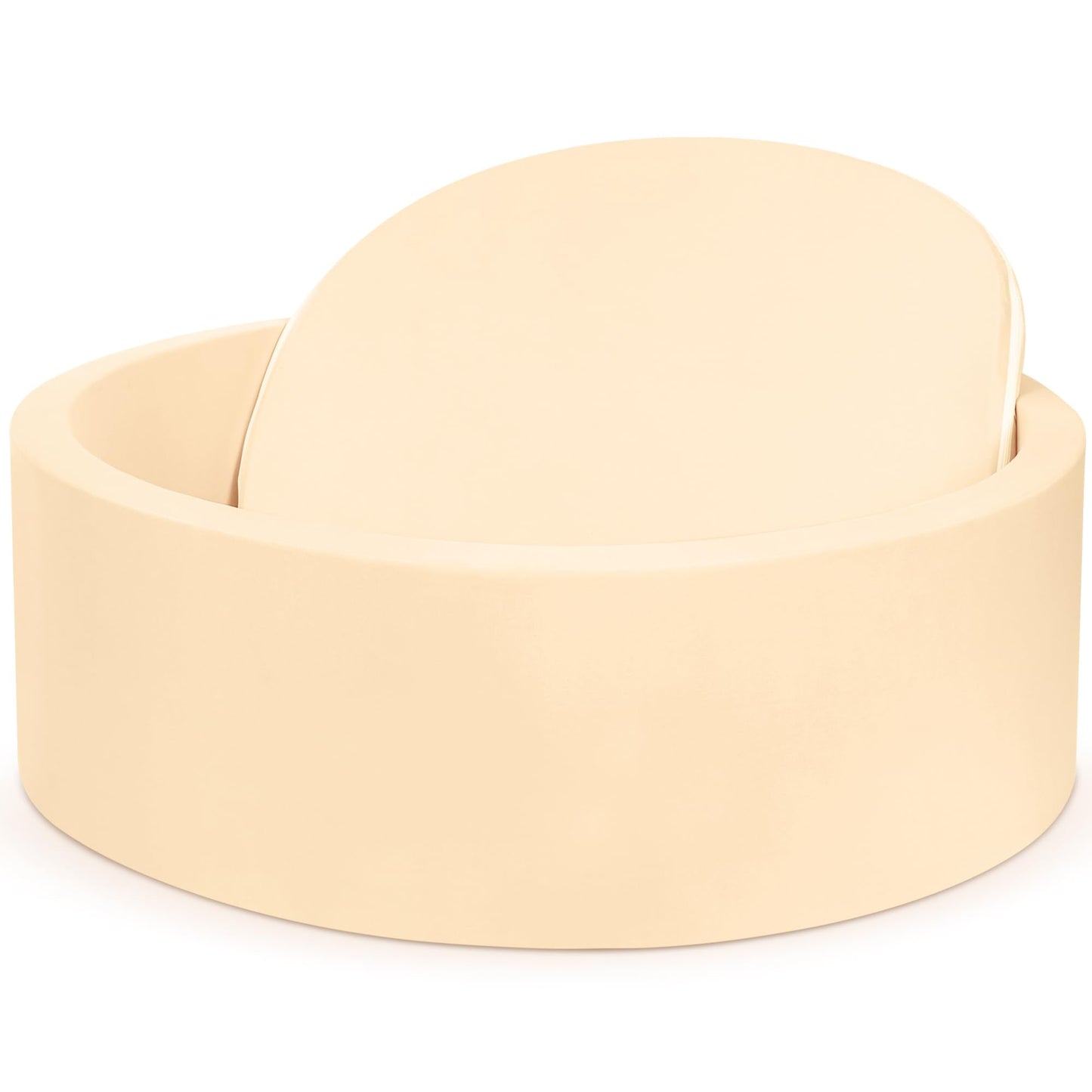 SIUUHOVS Foam Baby Ball Pit 35.4 x 11.8 in – Mocha, Memory Foam Core, Milk Silk Cover