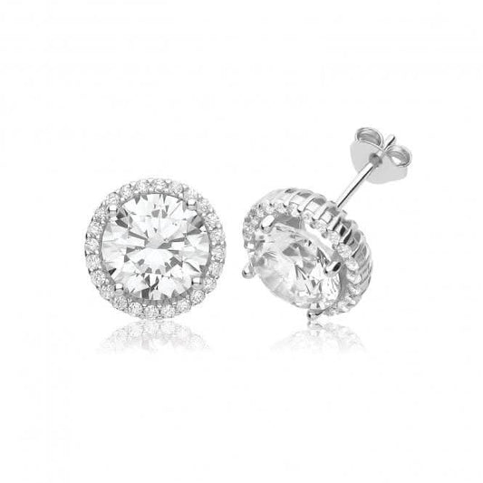 Acotis Silver Studs Zirconia Cluster G51369