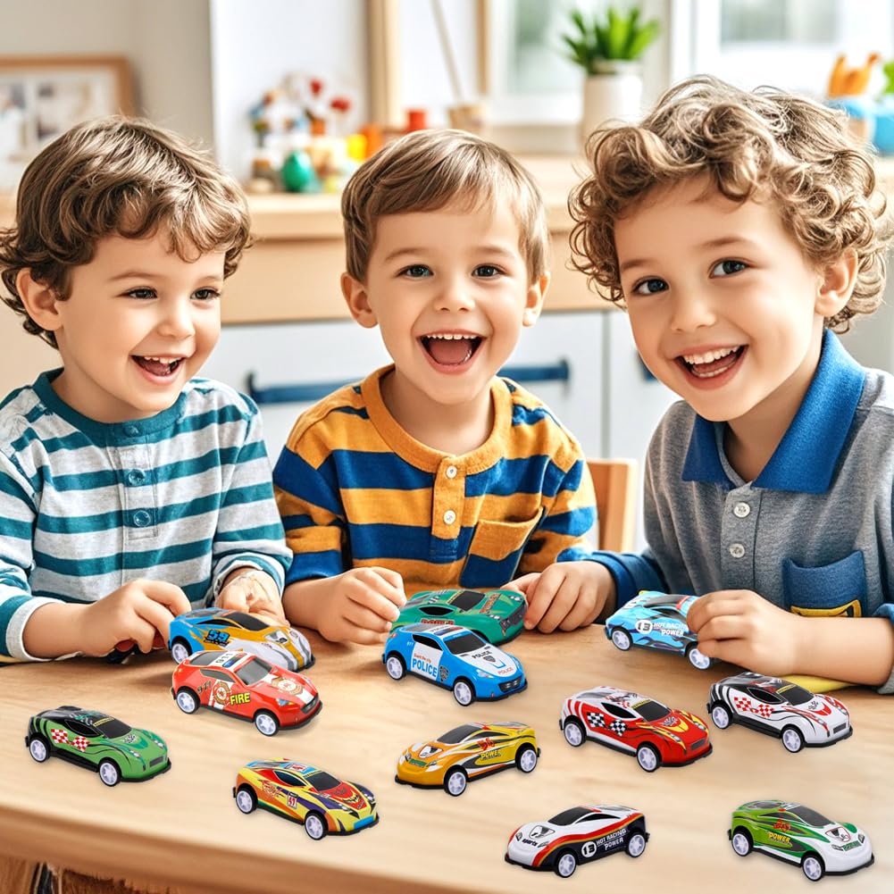 Siwarm 28 Pcs Pull Back Cars Toys for Kids – Mini Racing Cars, Party Favors, Classroom Prizes, Stocking Stuffers