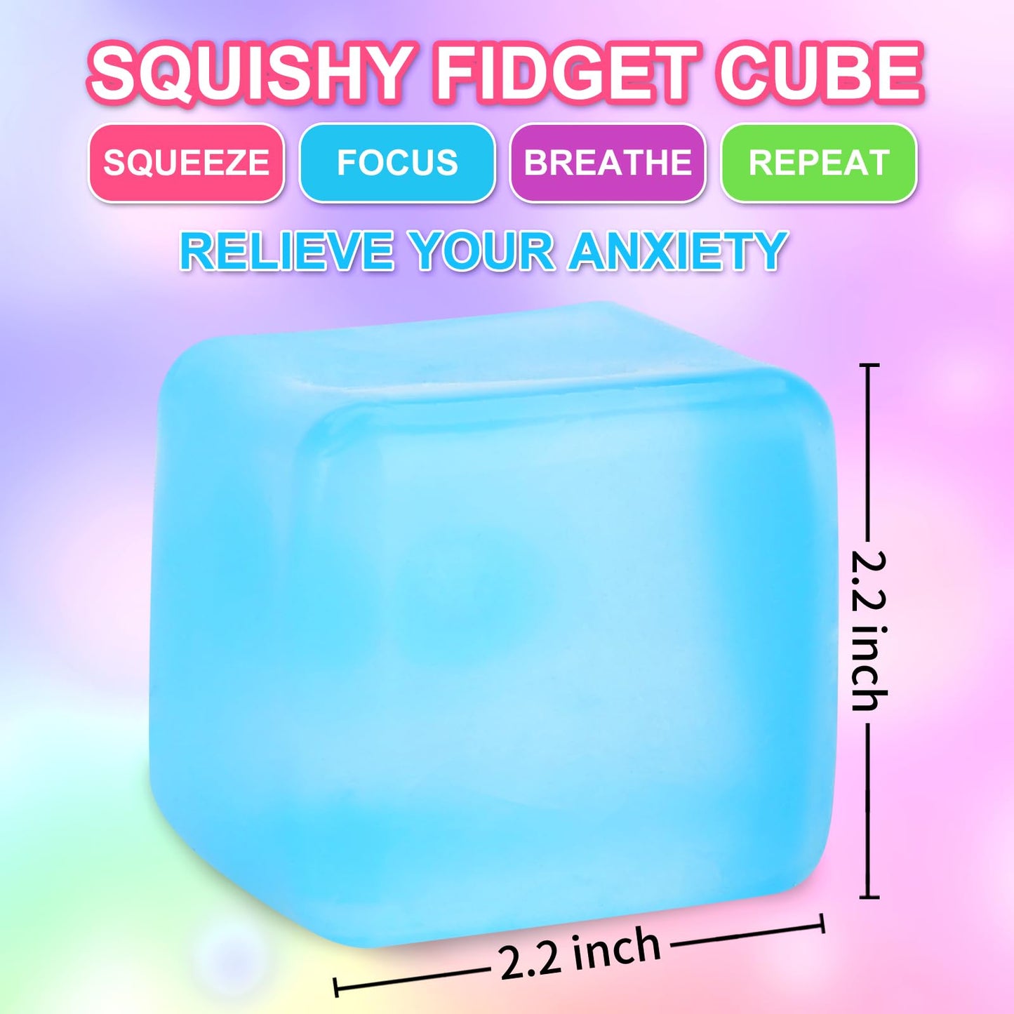 Siwarm 4 Pack Stress Cube: Sensory Fidget Toys for Anxiety & Focus
