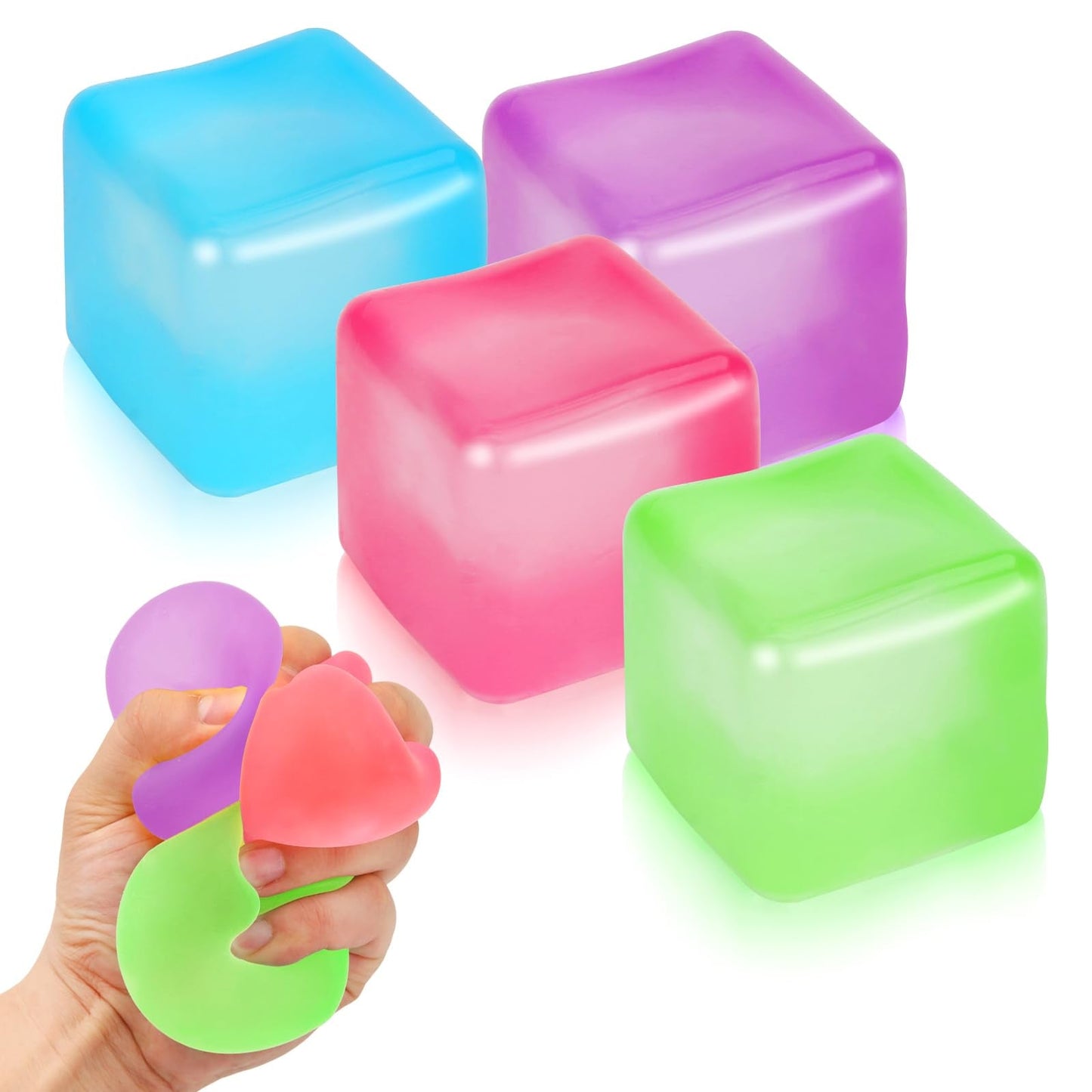 Siwarm 4 Pack Stress Cube: Sensory Fidget Toys for Anxiety & Focus