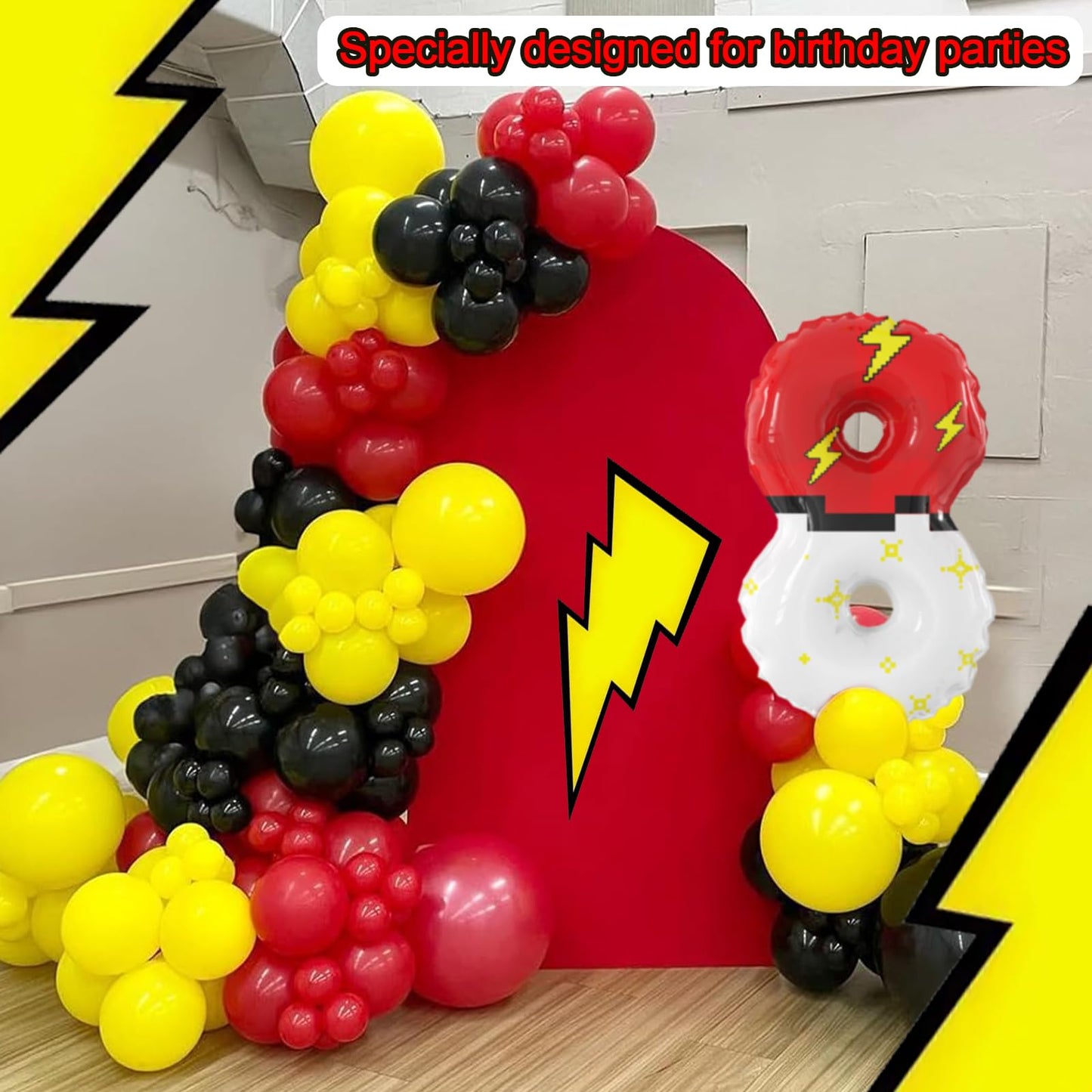 SIXONEAIEN 40-Inch Giant Red & White Cartoon Number Foil Balloon — Large Number 8 (0–9 Available)