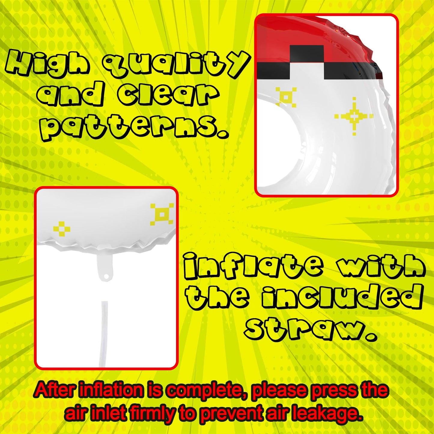 SIXONEAIEN 40 Inch Giant Red and White Number Balloon - Large 5 for Kids Parties (0-9 Available)